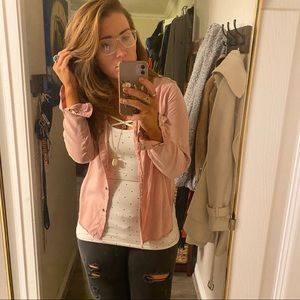 Pink boyfriend shirt